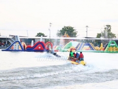 Floating Inflatable Water Park Large Customized Inflatable Floating Park Inflatable Water Obstacle Recreation Equipment