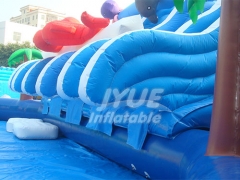 Water Park Games On Land Inflatable Water Pool Park Slide