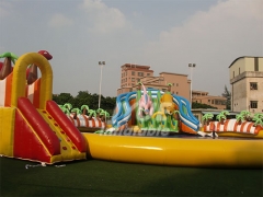 PVC Tarpaulin Adult Children's Inflatable Water Park For Playing Equipment