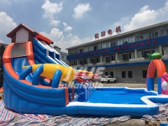 Summer House Water Park Playground Equipment Inflatable Water Amusement Park