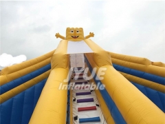 0.55mm PVC Tarpaulin SpongeBob Slide With Pool Inflatable Water Slide Into Pool