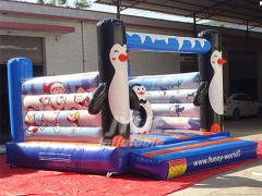 Animal Design Inflatable Air Bounce,Penguin kids Inflatable Bounce Bed