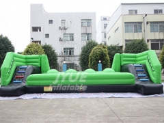 Inflatable Wipeout Game,Adults Inflatable Big Baller Wipeout Challenge 4 Balls Inflate Wipeout Obstacle Course