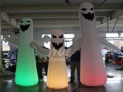 Customized Inflatable Halloween Ghost With LED Light For Decoration