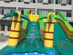 Outdoor Backyard Inflatable Castle Inflatable Water Slide With Pool For Sale