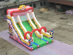 Popular Clown Theme Child Playground Slide Inflatable Jumping Slide For Sale