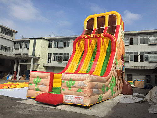 Factory Hot Sale Commercial Kids Party Western Cowboy Inflatable Slide