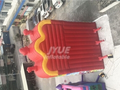 Pink Colorful Inflatable Rainbow Mickey Mouse Slides With Air Blower