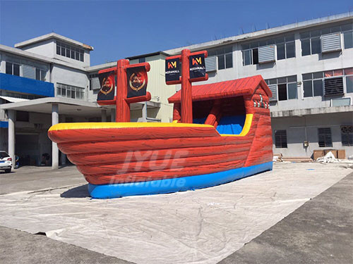 Size 0.55mm Giant High Inflatable Pirate Ship Adult Slides