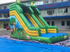 Hot Sale Inflatable Colorful Digital Printing Giant Jungle Dry Slides For Sale