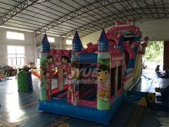 Dora Wet Dry Jumping Castle Commercial Bounce House Combos For Sale