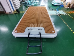 Inflatable Platform Floating Water Pad Mat Water Jet Ski Dock Floats Platform With Ladder For Sea