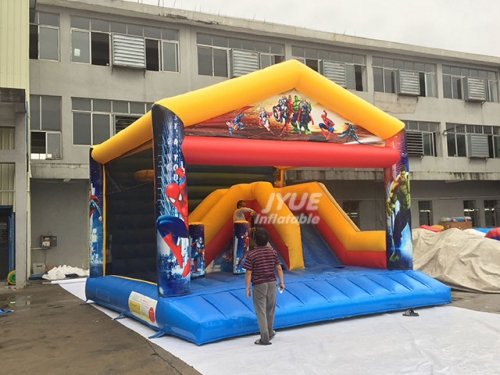 Kids Moonwalk Commercial Superhero Movie inflatable bounce house for sale