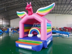 China big playground kids bouncy castle unicorn commercial bounce house for sale