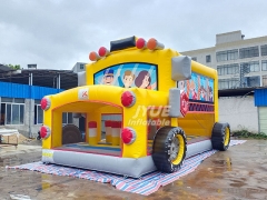 Commercial PVC party rental school bus toddler bounce house