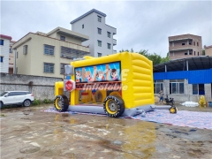 Commercial PVC party rental school bus toddler bounce house