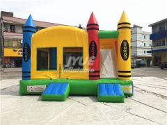 Fun customized games commercial double house crayon inflatable climbing combo