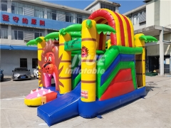 Commercial Backyard outdoor children Lion inflatable bouncy combo slide