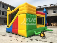 Fun customized games commercial double house crayon inflatable climbing combo