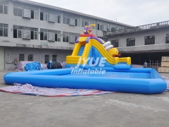 Commercial grade aqua park water slide with pool giant inflatable water park for kids and adults