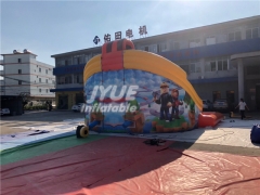 Outdoor Ground Inflatable Water Park With Big Swimming Pool And Inflatable Slides