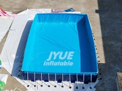 Hot Sale Metal Frame Swimming Pool Rectangular Metal Frame Pool PVC Tarpaulin With Fabric Stents Pool