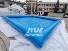 Blue plato pvc large inflatable swimming pool /Custom Blue Color Largest Inflatable Water Pool For Sale