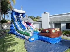 shark blow up water slide Jyue-IWS-009