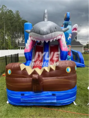 shark bounce house water slide Jyue-IC-040