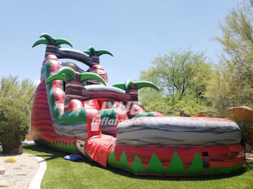 Palm Tree Commercial Inflatable Water Slides For Sale