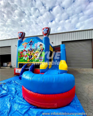 paw patrol bouncy castle with slide Jyue-IC-088