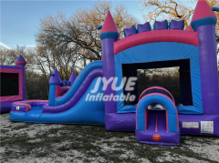 pink bounce house with slide Jyue-IC-090