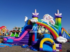 unicorn bouncy castle with slide Jyue-IC-081