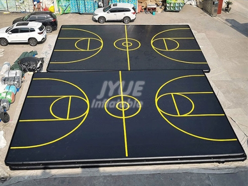 New style sports game outdoor air track floor football inflatable basketball court for sale Jyue-SC-011