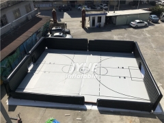 Factory Price DWF Material Inflatable Basketball Airtrack Sport Court For Trampoline Hall Arena Jyue-SC-008