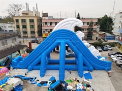 Custom the Biggest Tall Largest Huge Waterslide Hippo Wave Inflatable Water Slide for Adult