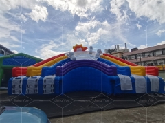 China Manufacturer Customized Low Price Big Inflatable Rainbow Water Slide for Pool