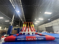 High Quality Portable Inflatable Colorful Water Slide for Kids Above Ground Water Park With Swimming Pool on Sale