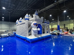 Polar Bear Inflatable Castle With Slide Inside Safety Inflatable Bouncer Moon Bounce for Commercial Usage