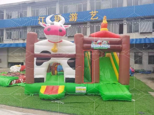 Hot Sale Cow Jumping Bouncy Castle Outdoor Games Inflatable House for Kids Party