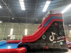 New Design Tiktok Inflatable Water Slide With Water Spray Pool For Sale