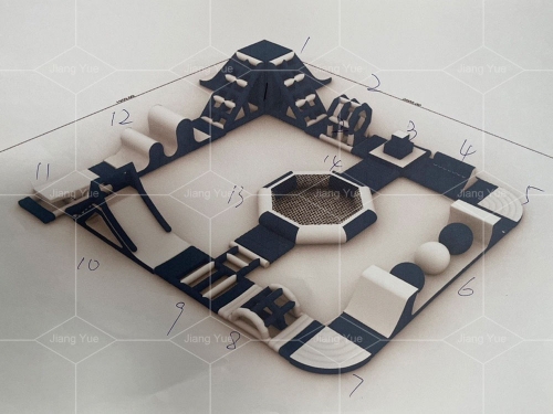 Factory Custom Made Inflatable PVC Foldable Water Park Swimming Pool Games Floating Water Park