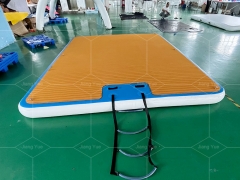 Inflatable Raft Floating Pad Dock Platform Swim Deck Water Play Equipment