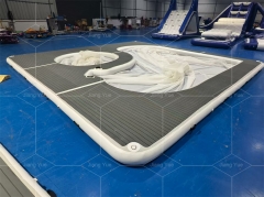 Ocean Sea Floating Inflatable Yacht Pool Swimming Pools With Anti Jellyfish Net for Boat