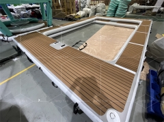 Portable Drop Stitch Floating Inflatable Swimming Pool Yacht Sea Pool with Net for Boats