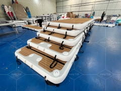 Inflatable Dock and Floating Platform-Surfing Ready PVC Material 10 Person Capacity Ocean Waters Use