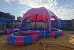 Commercial Inflatable Swimming Pool with Dome Tent for Kids and Adults