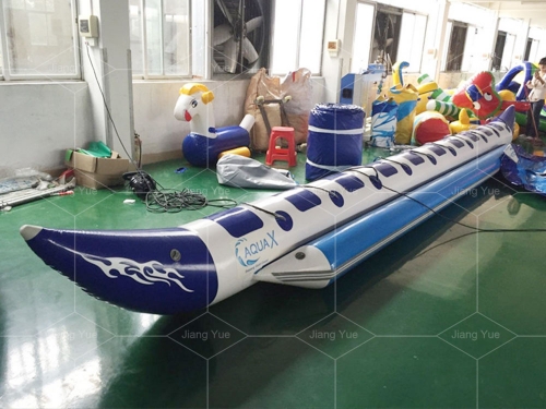 Airtight 8 Persons Inflatable Bananas Boat on Water