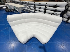 New Design Cheap Boat Yacht Inflatable Floating Island Platform Bed Large Inflatable Lounge Water Sofa Chair