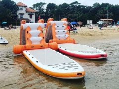 Durable and Lightweight Family Big Paddle Slide Inflatable Airtight Slide Heavy Duty Water Slide With Floating Platform
